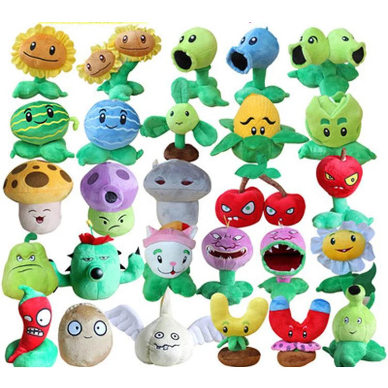 1Pcs  Plush Toys 13-20Cm PVZ Plants Peashooter Sunflower Plush Stuffed Toys Soft Toy Gifts for Children Kids